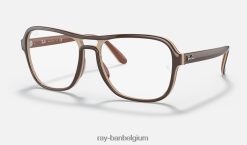 staat kant optiek gepolijst donkerbruin XX46DZ2016 Heren Ray-Ban bril