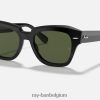staat straat gepolijst zwart/groen XX46DZ621 Heren Ray-Ban zonnebril