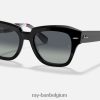 staat straat gepolijst zwart/lichtgrijs XX46DZ620 Heren Ray-Ban zonnebril