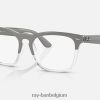 Steve optiek gepolijst grijs op transparant XX46DZ1709 Heren Ray-Ban bril
