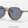 Thalia gepolijst gestreept havana/blauw XX46DZ265 Heren Ray-Ban zonnebril