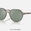 Thalia gepolijst transparant groen/zilver XX46DZ270 Heren Ray-Ban zonnebril