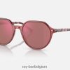 Thalia gepolijst transparant roze/rood XX46DZ272 Heren Ray-Ban zonnebril