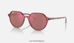 Thalia gepolijst transparant roze/rood XX46DZ272 Heren Ray-Ban zonnebril