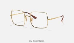 vierkante optiek uit 1971 gepolijst goud XX46DZ2579 vrouwen Ray-Ban bril