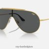 Vleugels gepolijst goud/grijs XX46DZ828 Heren Ray-Ban zonnebril