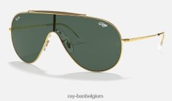 Vleugels gepolijst goud/groen XX46DZ825 Heren Ray-Ban zonnebril