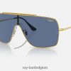 vleugels II gepolijst goud/blauw XX46DZ779 Heren Ray-Ban zonnebril