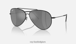 vliegenier achteruit gepolijst zwart/zilver XX46DZ43 Heren Ray-Ban zonnebril