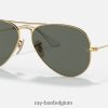 vliegenier gepolijst goud/groen XX46DZ1543 Heren Ray-Ban zonnebril