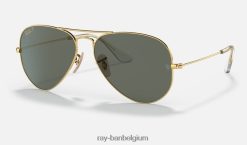 vliegenier gepolijst goud/groen XX46DZ1543 Heren Ray-Ban zonnebril