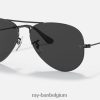 vliegenier gepolijst zwart/zwart XX46DZ104 Heren Ray-Ban zonnebril