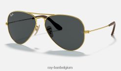 vlieger collectie gepolijst goud/blauw/grijs XX46DZ906 Heren Ray-Ban zonnebril