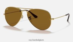 vlieger klassieker gepolijst goud/bruin XX46DZ6 Heren Ray-Ban zonnebril