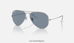 vlieger klassieker gepolijst zilver/blauw XX46DZ2 Heren Ray-Ban zonnebril