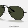 vlieger klassieker gepolijst zwart/groen XX46DZ4 Heren Ray-Ban zonnebril