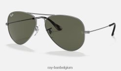 vlieger klassieker mat grijs/groen XX46DZ7 Heren Ray-Ban zonnebril