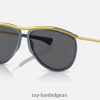vlieger olympiër gepolijst transparant blauw/grijs XX46DZ1027 Heren Ray-Ban zonnebril