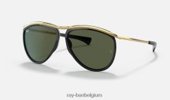 vlieger olympiër gepolijst zwart/groen XX46DZ1022 Heren Ray-Ban zonnebril