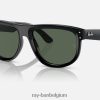 vriendje omgekeerd gepolijst zwart/groen XX46DZ128 Heren Ray-Ban zonnebril