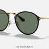 vuur rond gepolijst goud/groen XX46DZ707 Heren Ray-Ban zonnebril