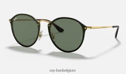 vuur rond gepolijst goud/groen XX46DZ707 Heren Ray-Ban zonnebril