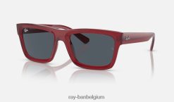 warren biogebaseerd gepolijst transparant rood/donkergrijs XX46DZ161 Heren Ray-Ban zonnebril