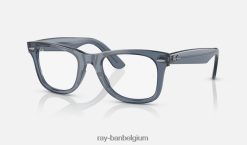 wayfarer gemak optiek gepolijst transparant donkerblauw XX46DZ2567 vrouwen Ray-Ban bril