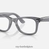 wayfarer gemak optiek gepolijst transparant grijs XX46DZ2569 vrouwen Ray-Ban bril