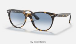 wayfarer ii vlek glanzend geel havana/lichtblauw XX46DZ1229 Heren Ray-Ban zonnebril