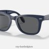 wayfarer opvouwbare klassieker gepolijst blauw/donkergrijs XX46DZ226 Heren Ray-Ban zonnebril