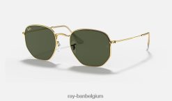 zeshoekig gepolijst goud/groen XX46DZ348 Heren Ray-Ban zonnebril