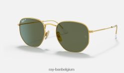 zeshoekig titanium gepolijst goud/groen XX46DZ1406 Heren Ray-Ban zonnebril
