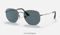 zeshoekige collectie gepolijst brons/blauw XX46DZ977 Heren Ray-Ban zonnebril