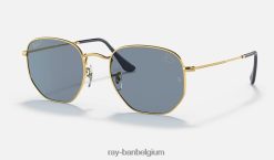 zeshoekige mickey wdm50 gepolijst goud/blauw/zilver XX46DZ1529 Heren Ray-Ban zonnebril