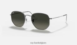 zeshoekige platte lenzen gepolijst brons/grijs XX46DZ94 Heren Ray-Ban zonnebril