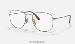 zeshoekige titaniumoptiek gepolijst goud XX46DZ2069 Heren Ray-Ban bril