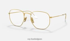 zeshoekige titaniumoptiek gepolijst goud XX46DZ2070 Heren Ray-Ban bril