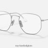 zeshoekige titaniumoptiek gepolijst zilver XX46DZ2068 Heren Ray-Ban bril